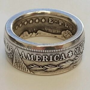 Brand New Vintage Silver One Dollar Coin Ring